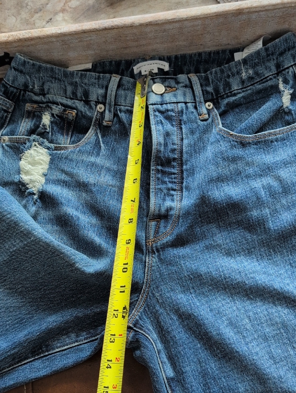 New Good American Good Boy Double Slit Ankle Jeans Size 8 - Picture 16 of 17